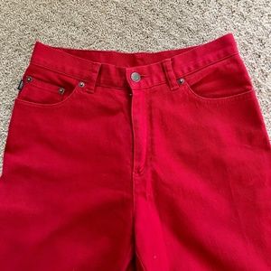 Ralph Lauren Jeans Red 8Petite Slightly Tapered
